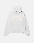 STU APPLIQUE HOODIE WHITE