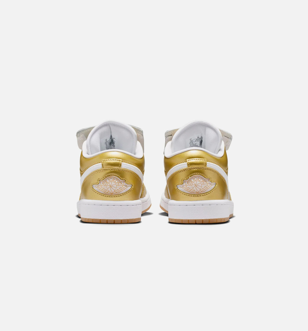 Air Jordan 1 Low Gold Women's Lifestyle Shoes - Gold/White/Gum Yellow
